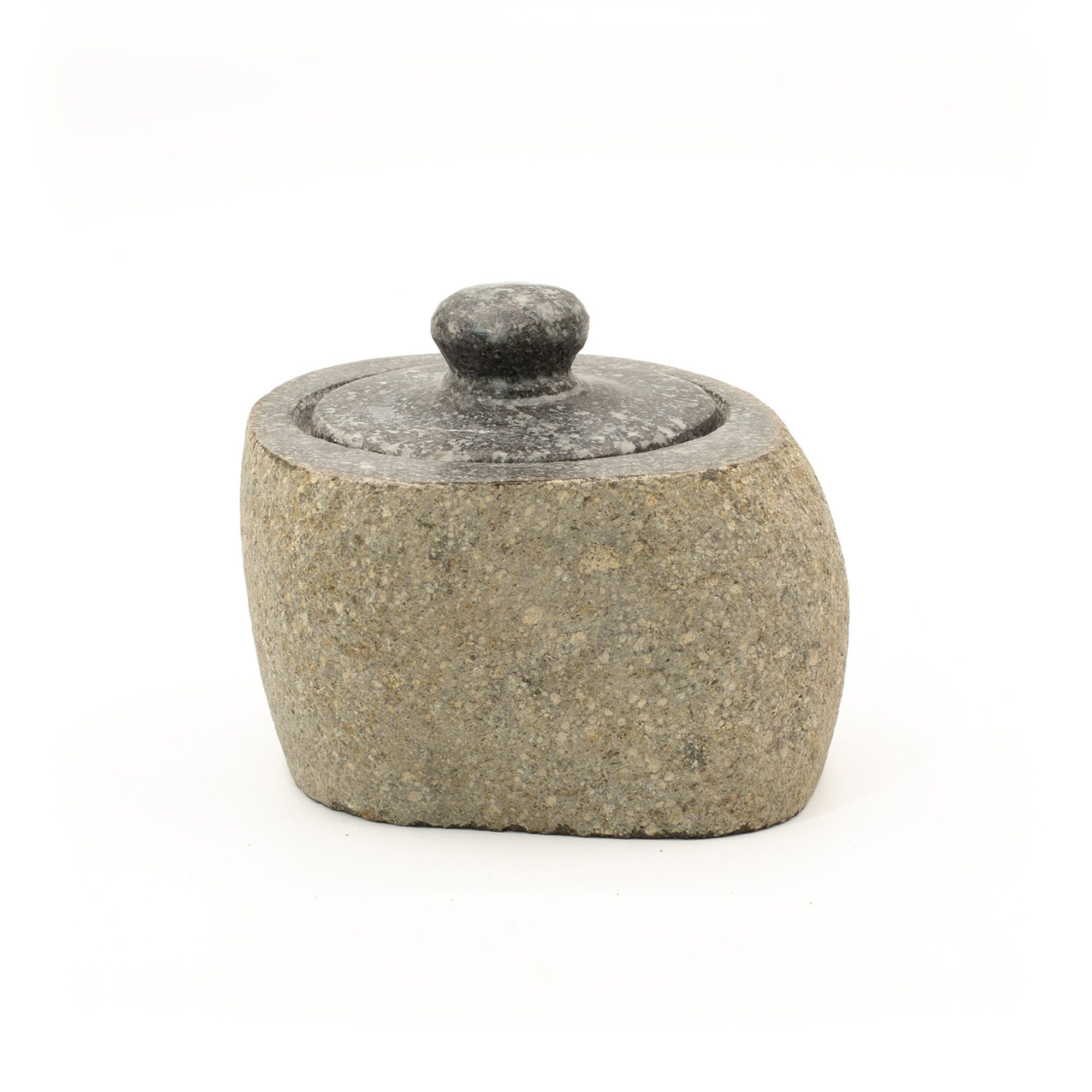Maceta de piedra de río natural para enraizamiento - Pequeña (aprox 9x7cm) - Imagen 3