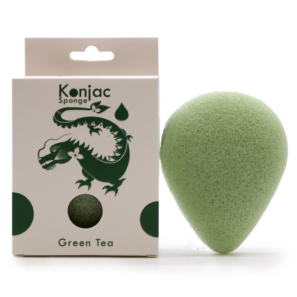 Esponja facial Konjac de té verde