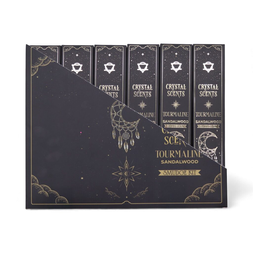 Fragancias de cristal de turmalina – incienso smudge de sándalo