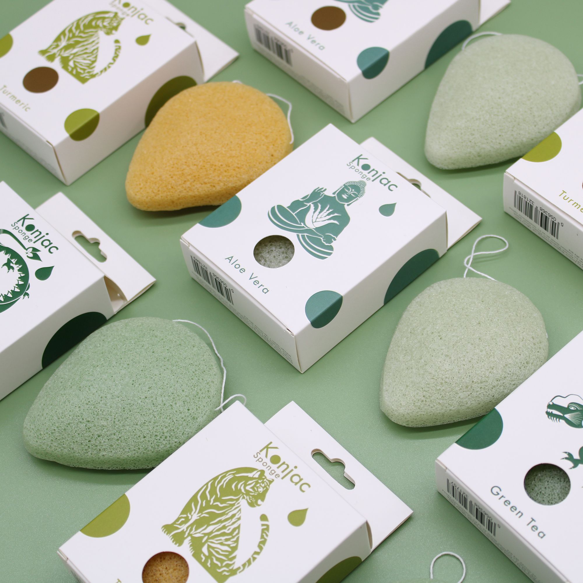 Esponja facial Konjac con aloe vera