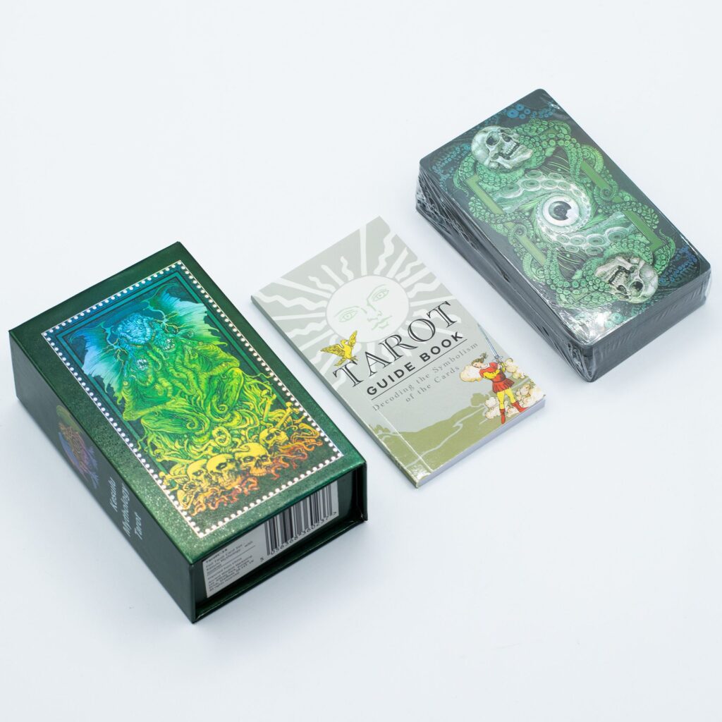 Juego de cartas de Tarot con foil – Mitología Kesulu – con folleto