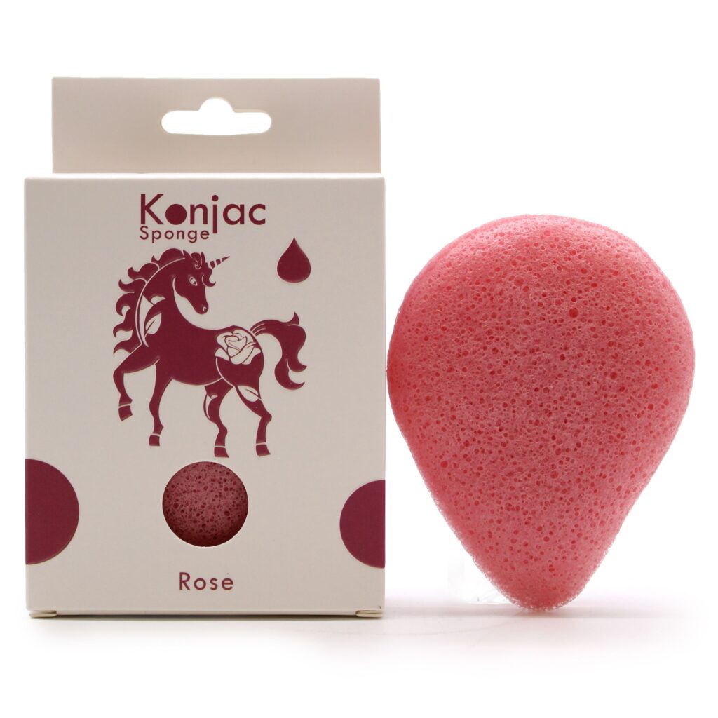 Esponja facial Konjac con rosa