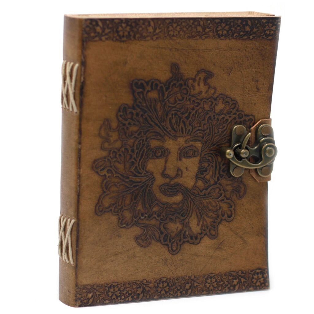 Cuaderno de cuero con Hombre Verde