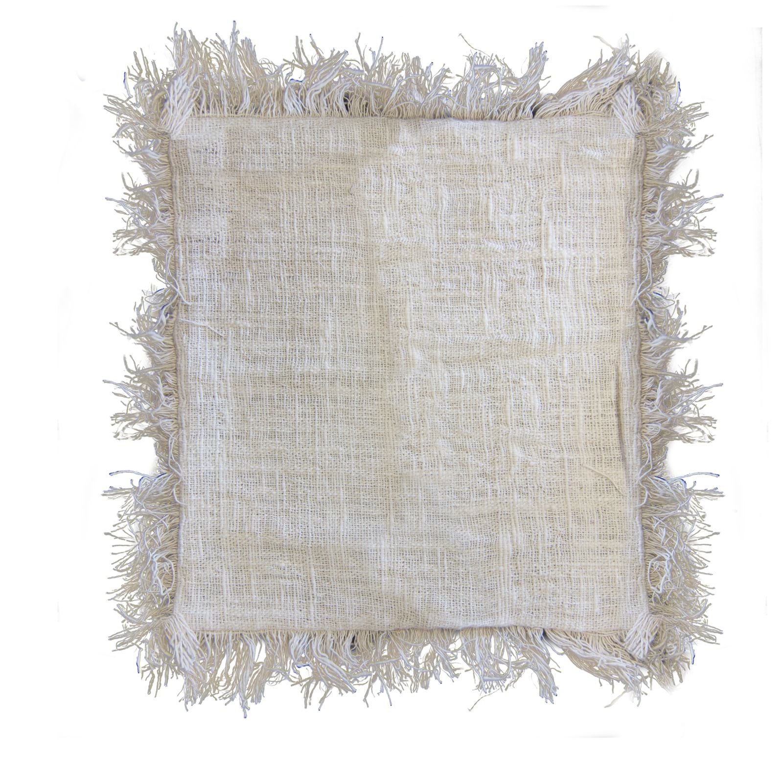 Funda de Cojín de Lino 60x60cm con Flecos - Imagen 3