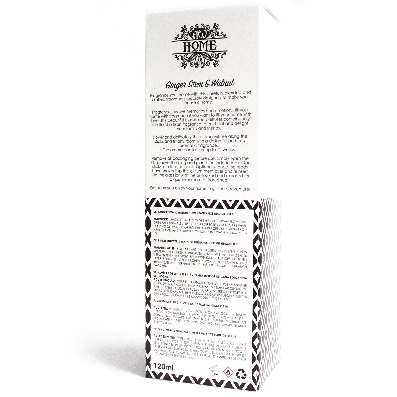 Difusor aromático 120ml - jengibre y nuez - Imagen 2