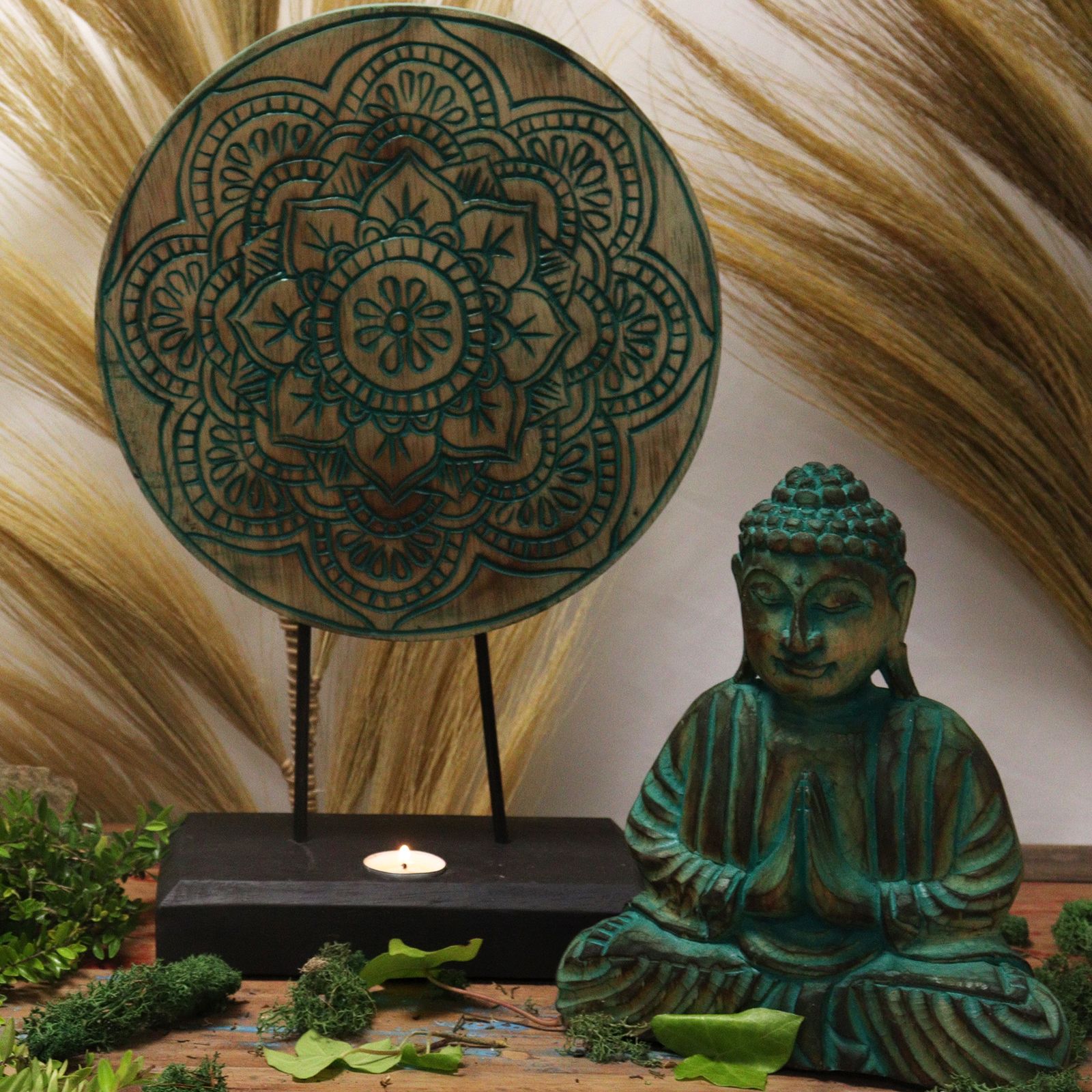 Set Feng Shui Buda - Mandala - Verde - Imagen 2