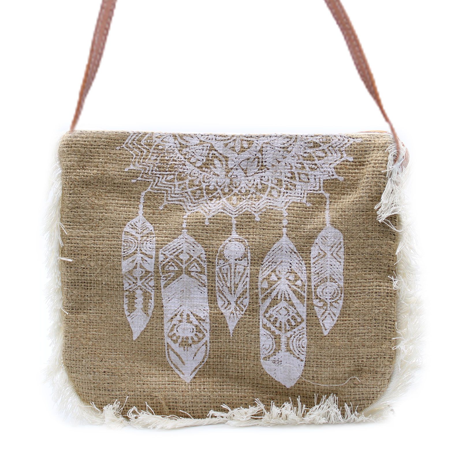 Bolso con flecos - Estampado Atr. Sueños