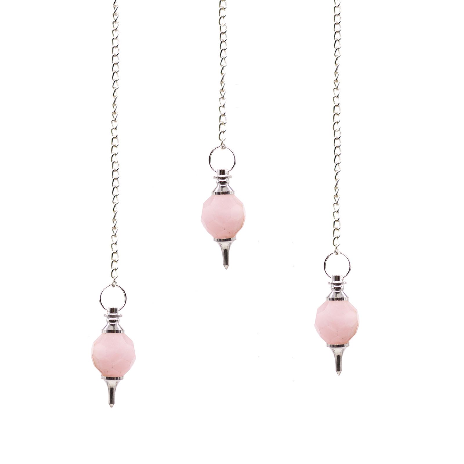 Facted Gemstone Pendulum - Rose Quartz - Imagen 2