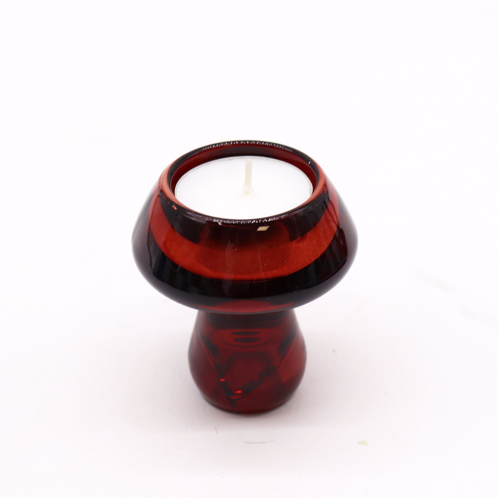 Portavelas reversible con diseño de seta para cena / vela de té - Rojo Vampiro - Imagen 2