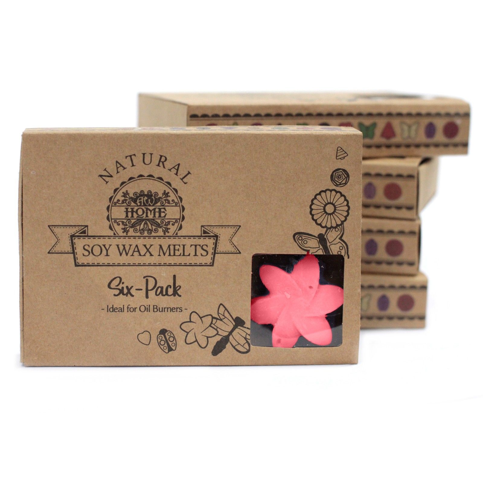 Caja de 6 ceras de Soja - Rosa clásica - Imagen 2