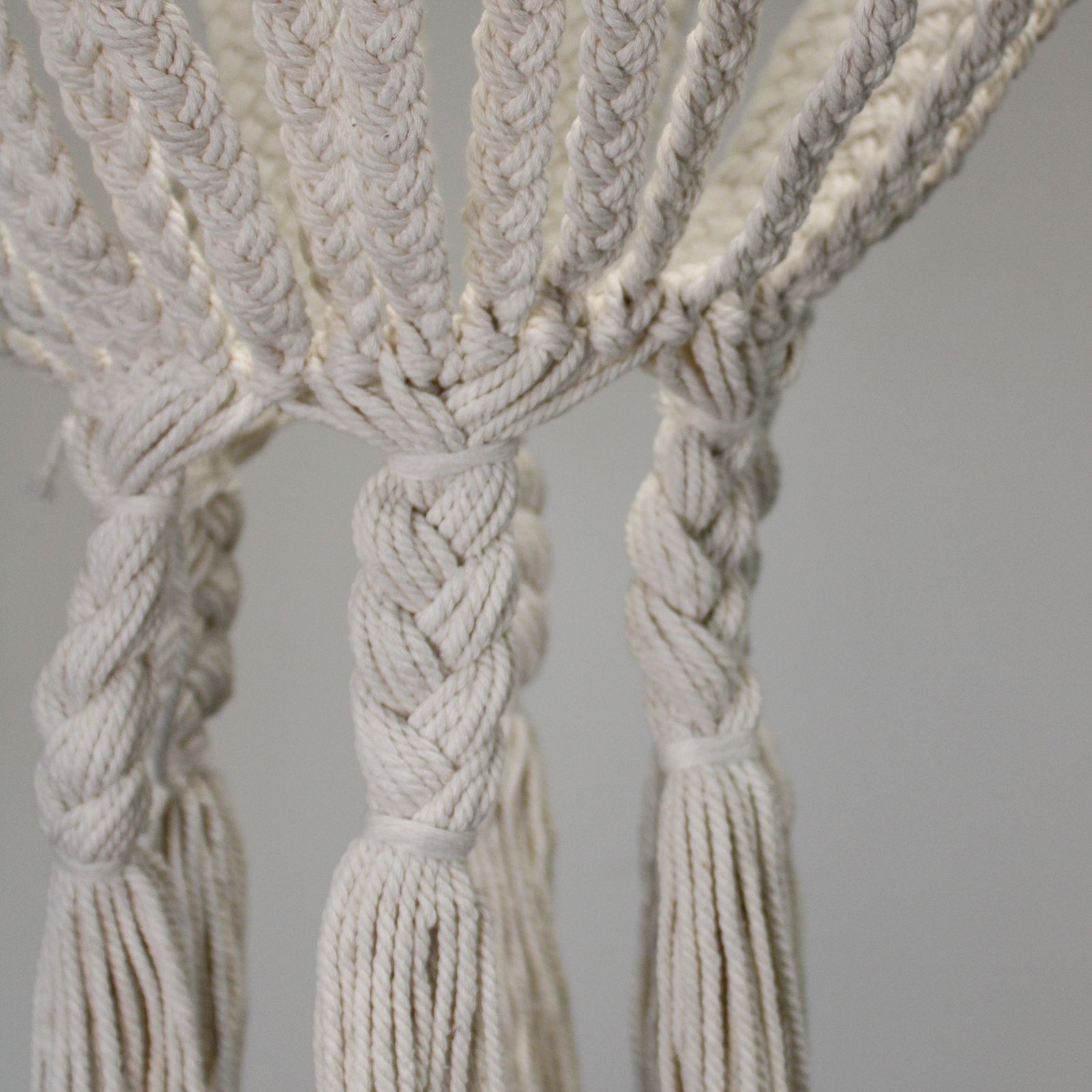 Candelabro de gota grande de macramé - Natural - Imagen 5