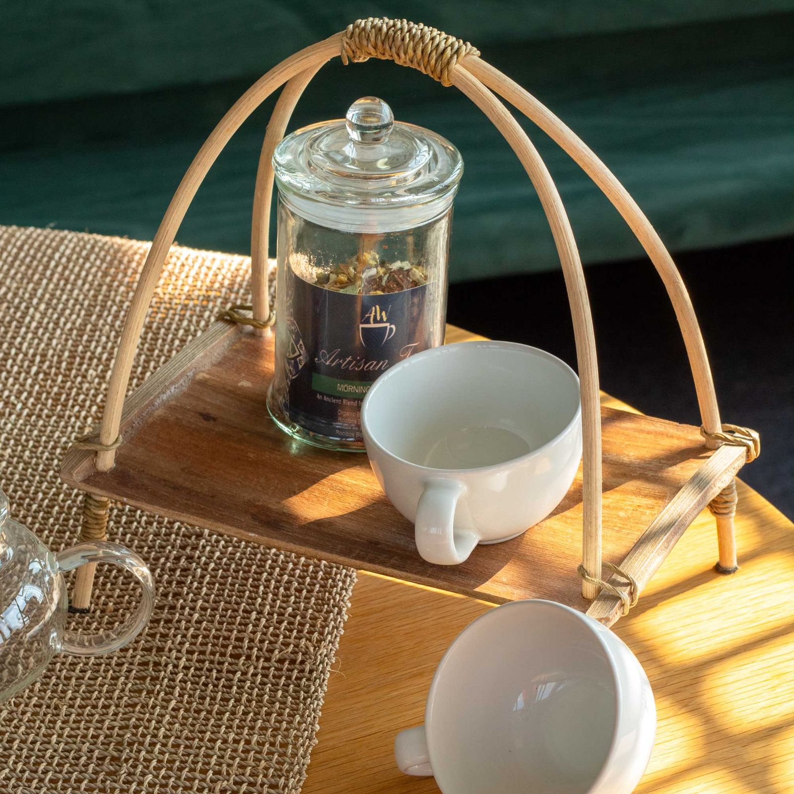 Soporte para Té de Hoja de Coco - Natural - Imagen 3