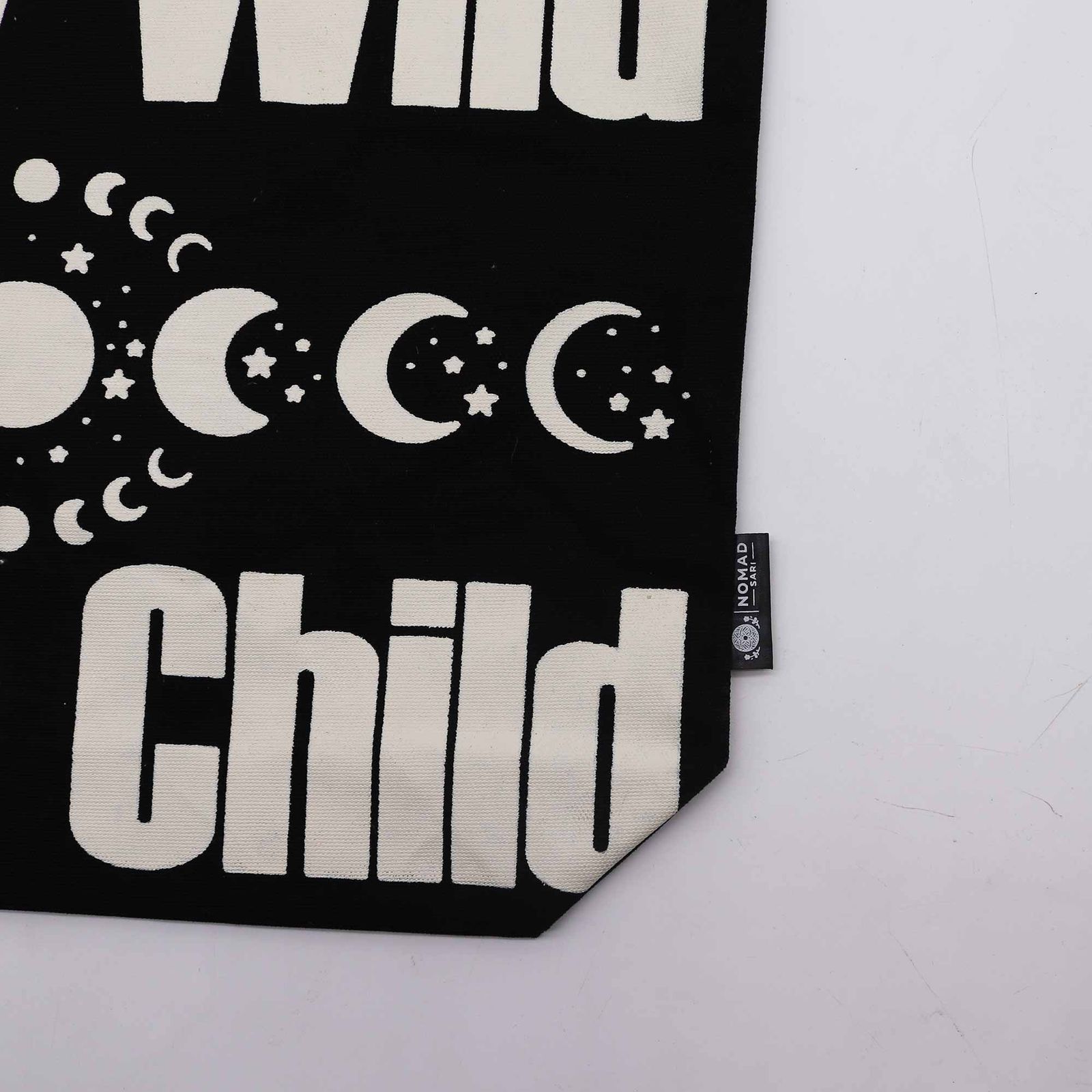 Bolso Básico Icónico - Mantente salvaje, niño con ánimo - Negro natural 10 oz (36 x 43 x 10 cm) - Imagen 2