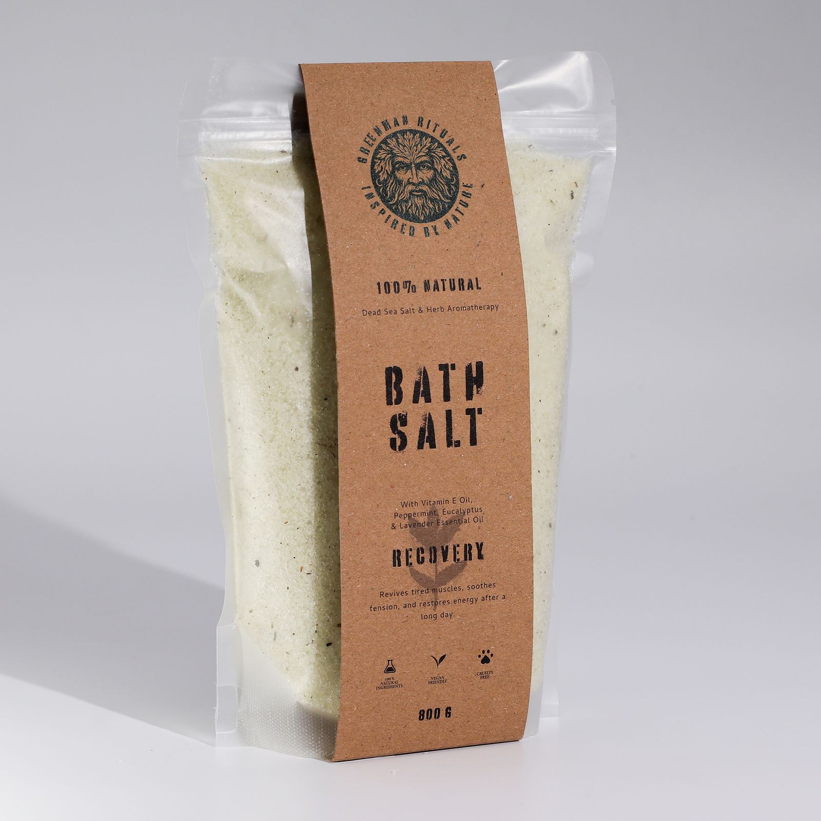 Greenman Rituals Aromaterapia de mentol en sales de baño de Epsom – Recuperación - Imagen 5