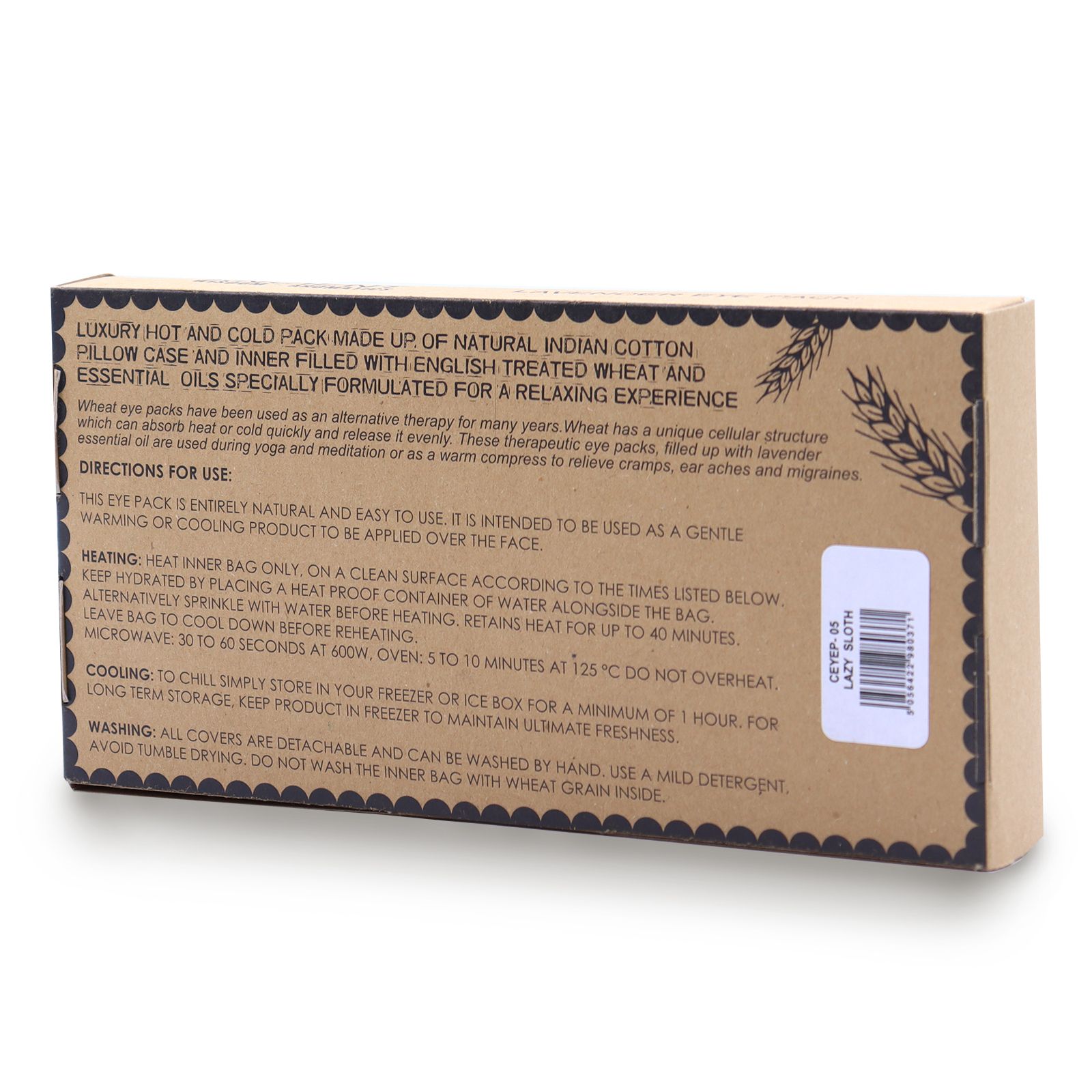 Almohada para los ojos de algodón natural lavanda y juco en caja de regalo - Pereza Perezosa - Imagen 5