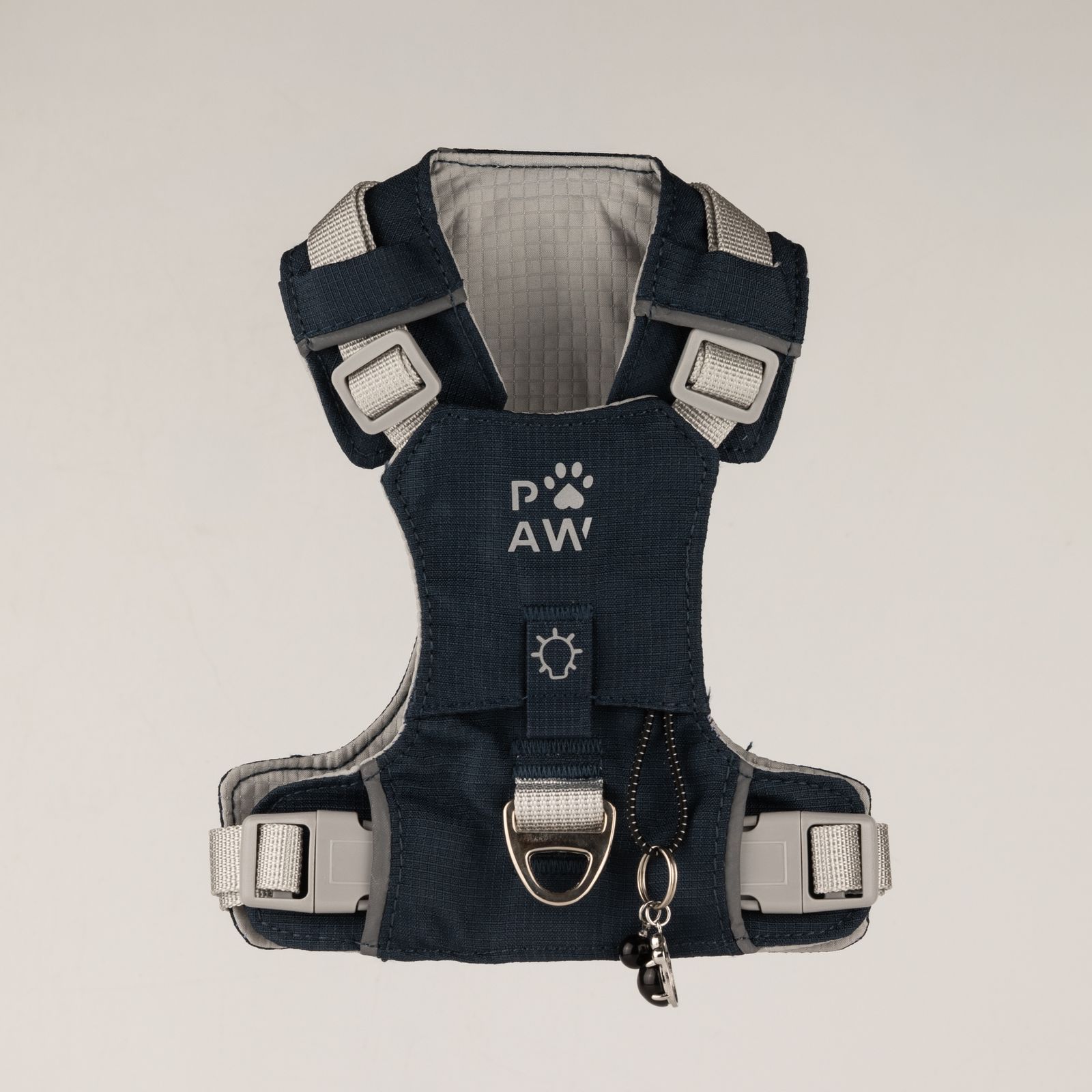 PAW - XS (2-4 kg) Arnés de paso para perros Guardian con malla reflectante - Rock Grey - Black Obsidian Charm - Imagen 11