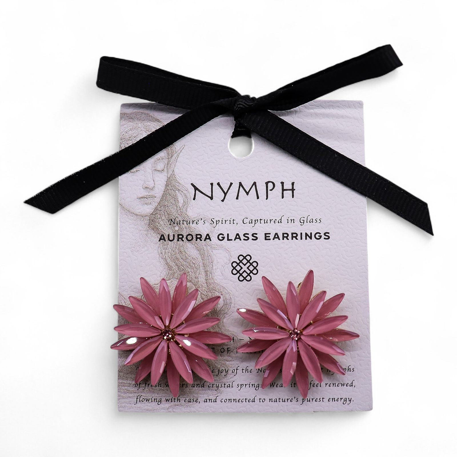Pendientes de Cristal Vintage - Flores - Cuarzo Rosa - Imagen 4