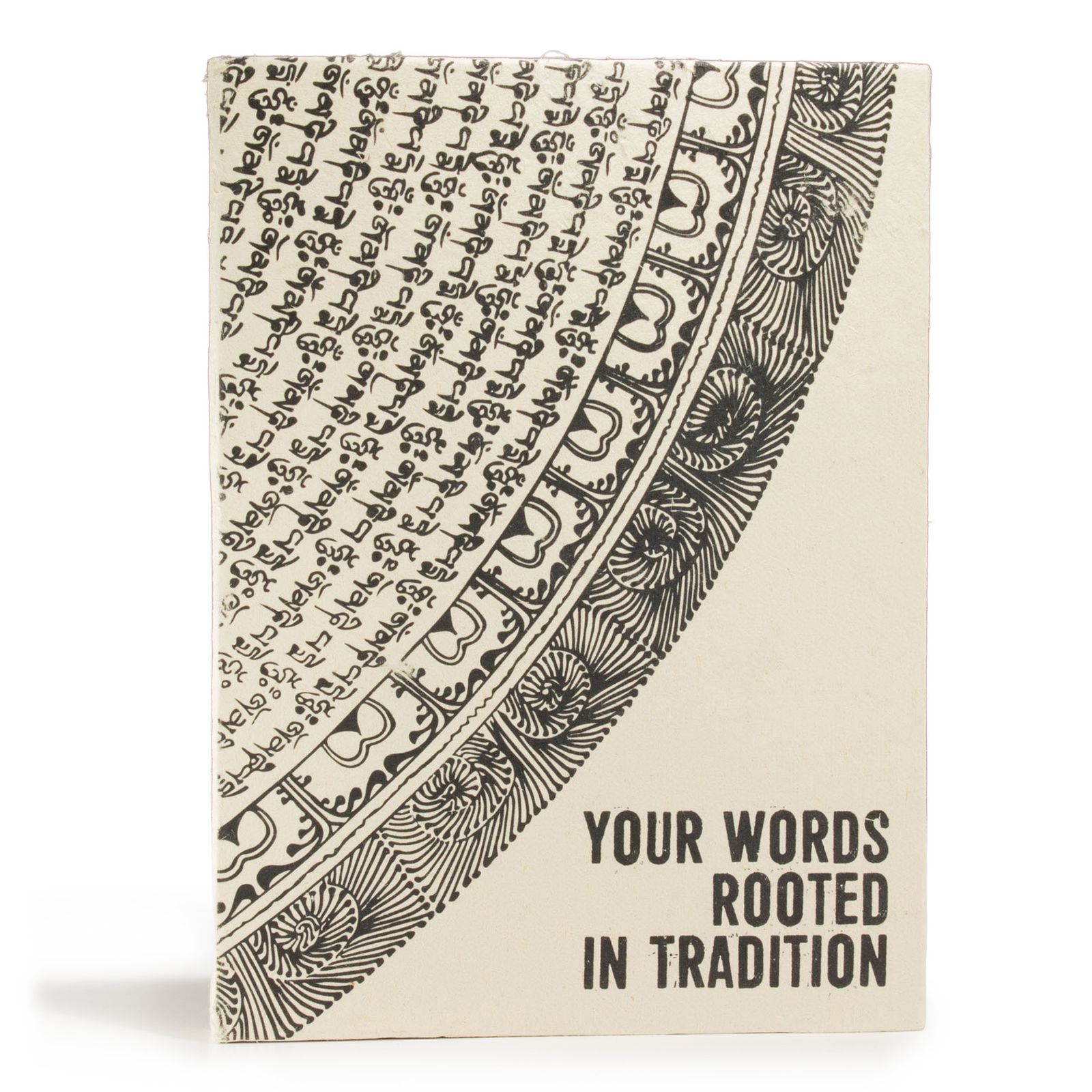 Cuaderno de inspiración de Lokta Lrg (21x15cm) - 45 hojas - Tus palabras - incluye marcador