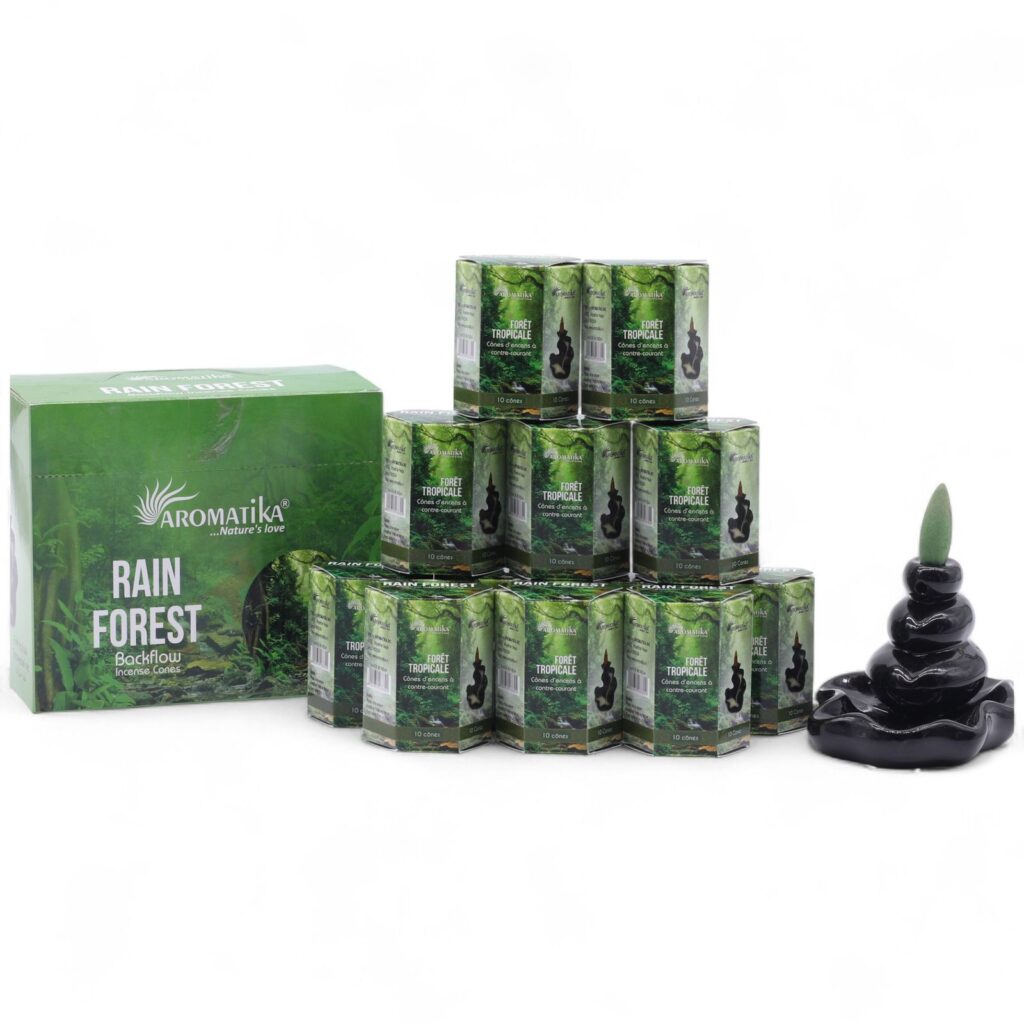 Pack de 10 Inciensos Masala Backflow - Selva Lluvia