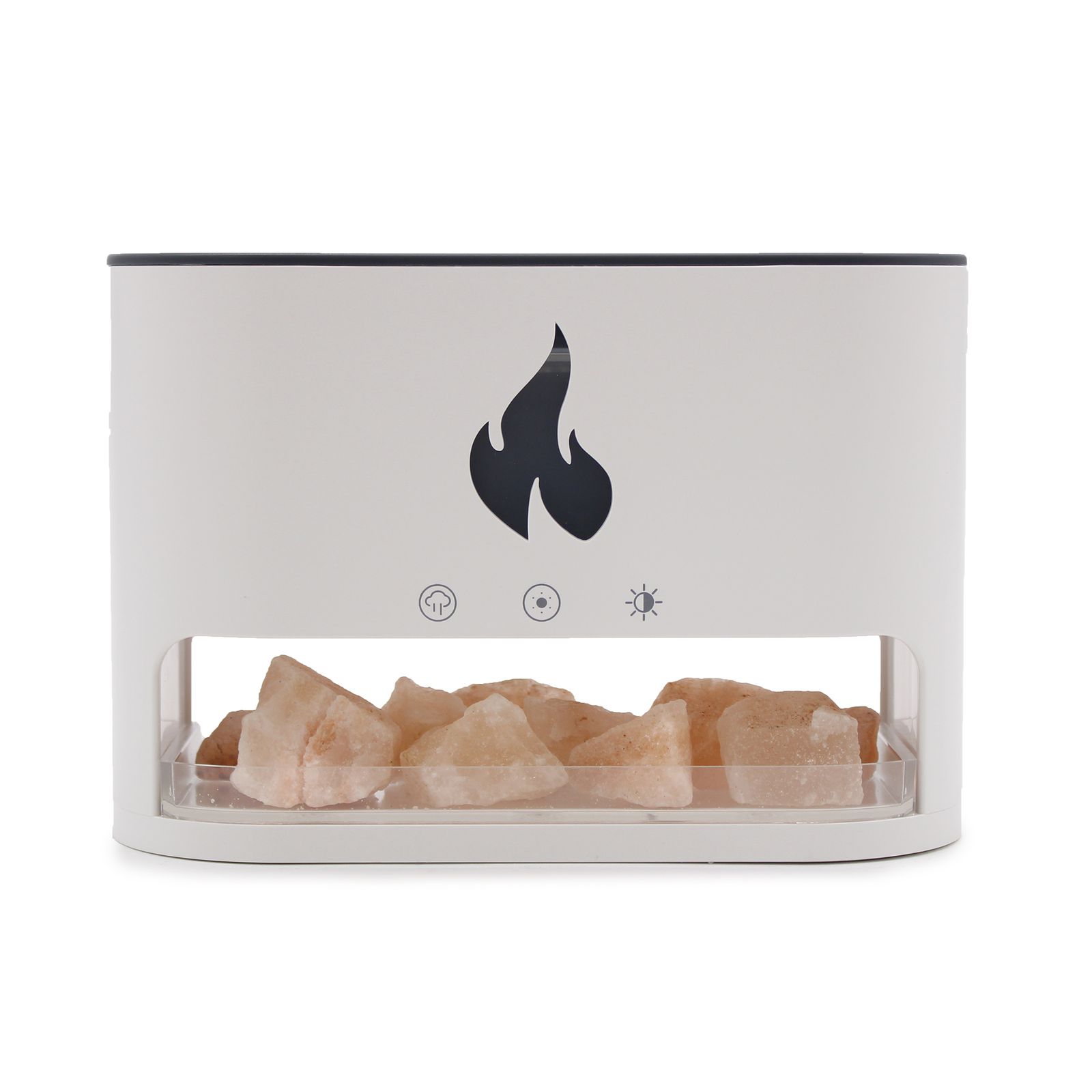 Difusor de Aroma Blaze - Cámara de Sal del Himalaya - USB-C - Efecto Llama (Sal incluida)