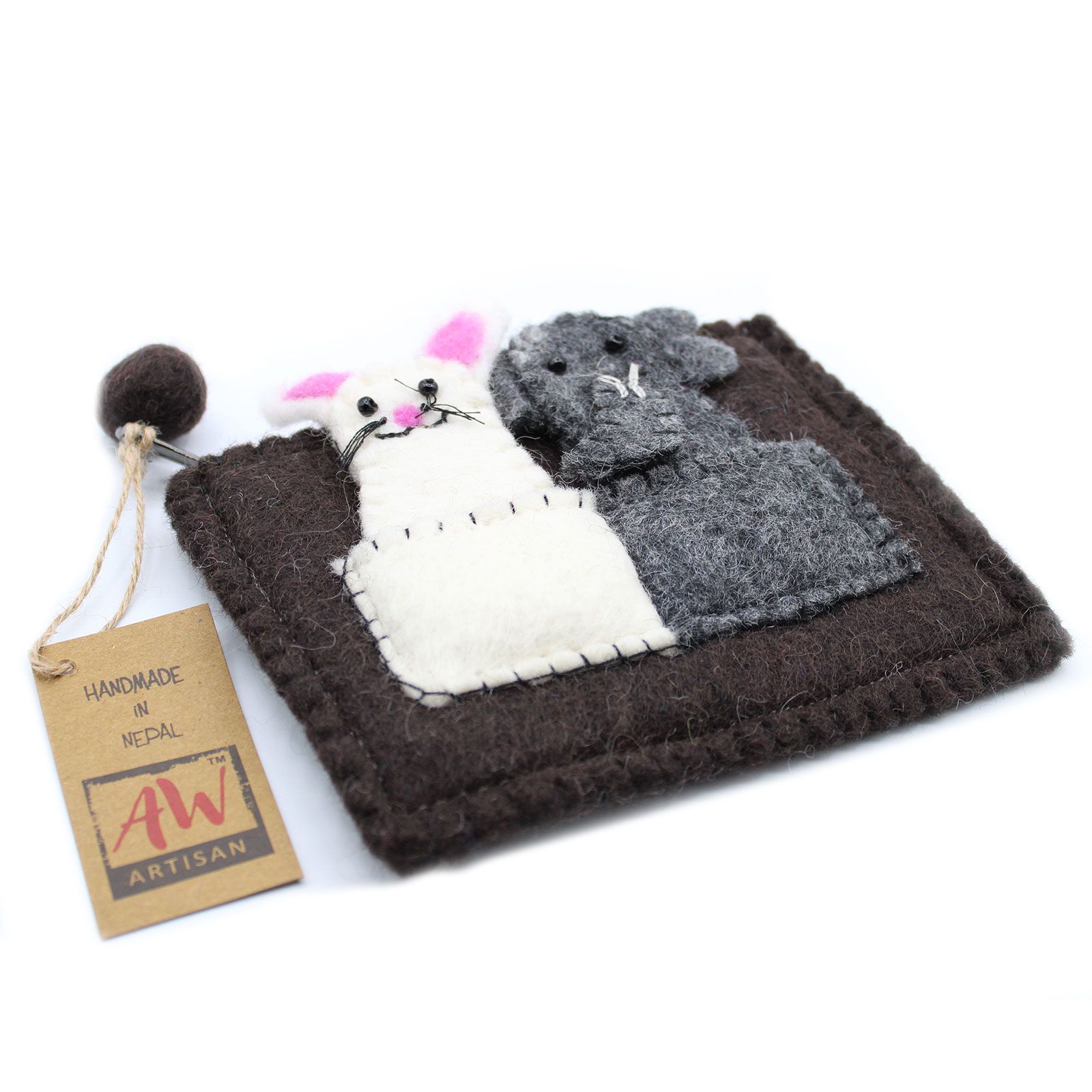 Bolsa con Marionetas de Dedo - Elefante y Raton - Imagen 3