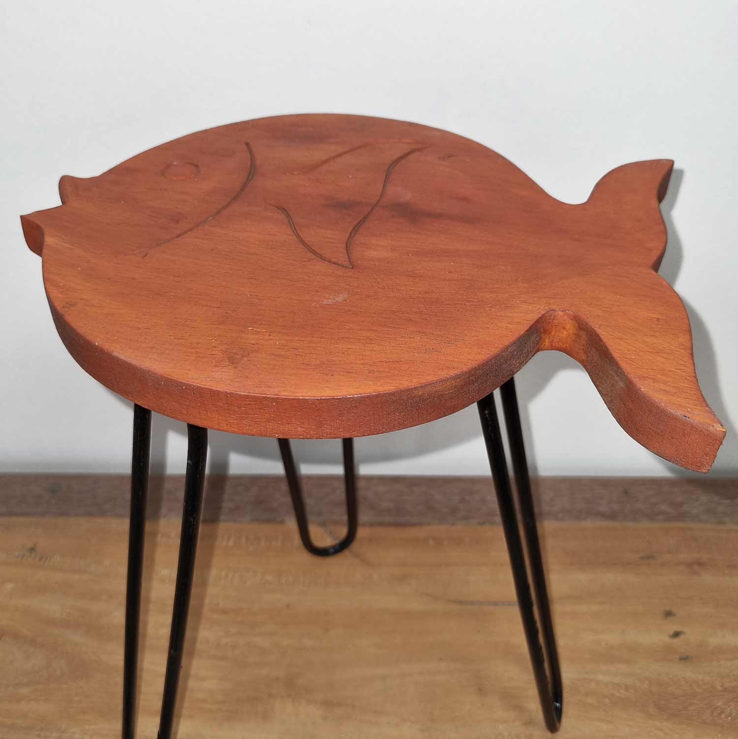 Mesa de Madera de Albasia - Terracota - Imagen 2