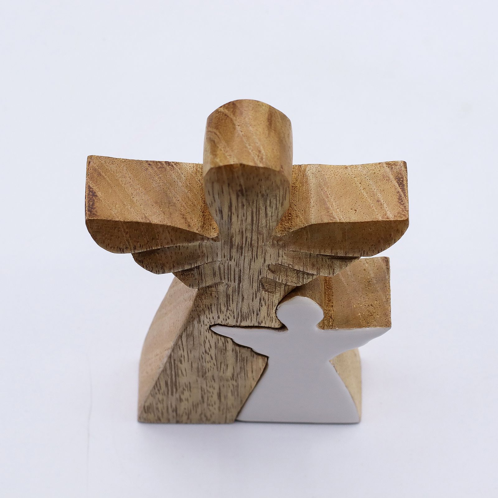 Ángel de madera de mango en Ángel - Esmalte blanco - Imagen 5