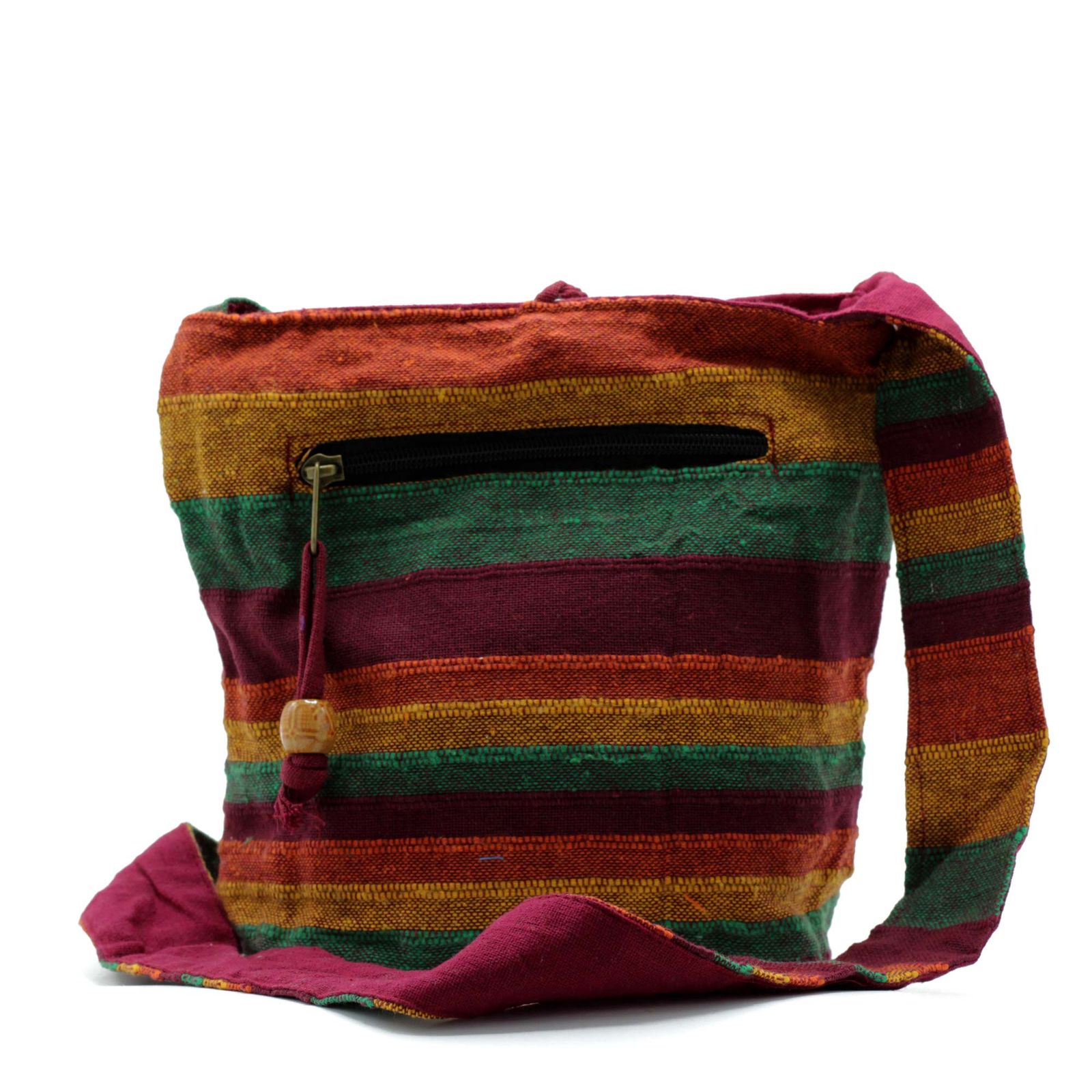 Bolsa bandolera Nepal - Montaña Trek Tan & Verdes - Imagen 2