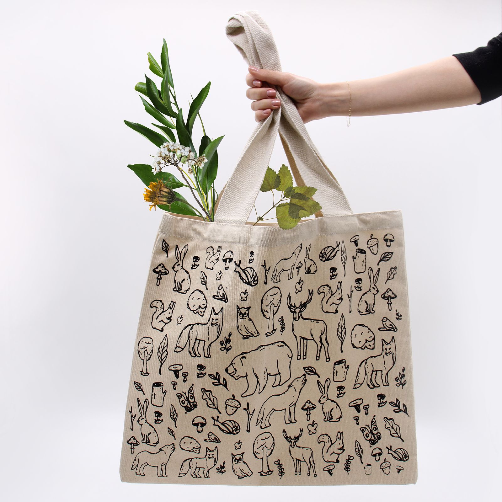 Bolsas de Algodón de Compra Grandes - 38x42cm - Vida Silvestre - 280g - Imagen 2