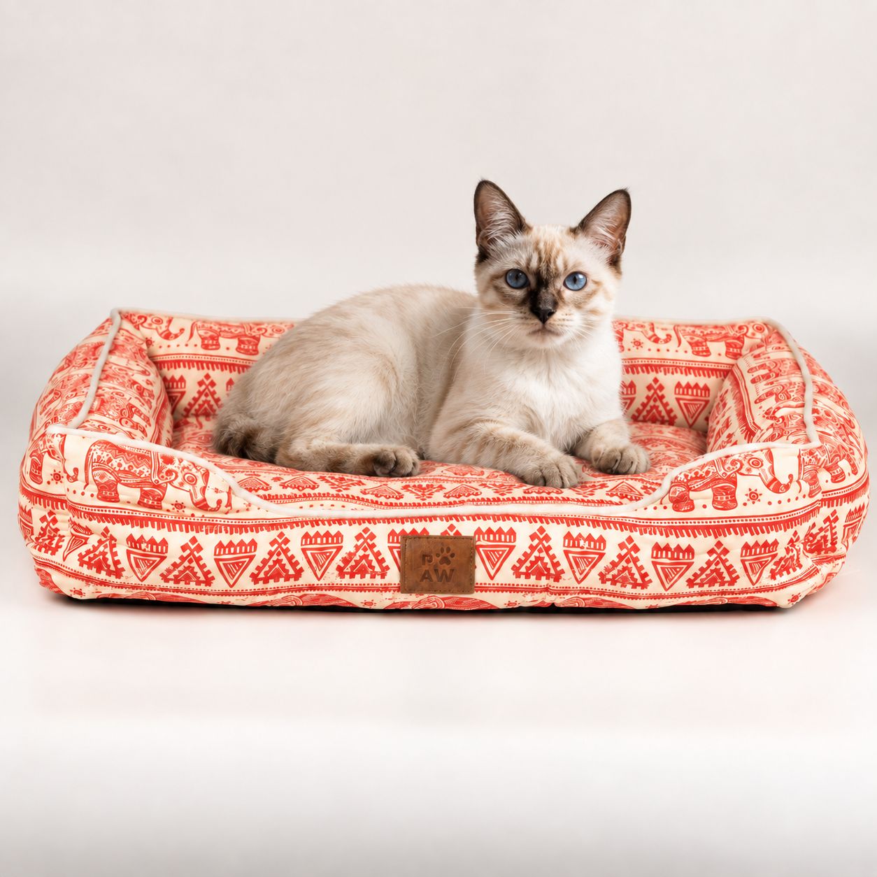 PAW Bed – Lucky Elephant – Rojo – 60 × 50 × 14cm - Imagen 10