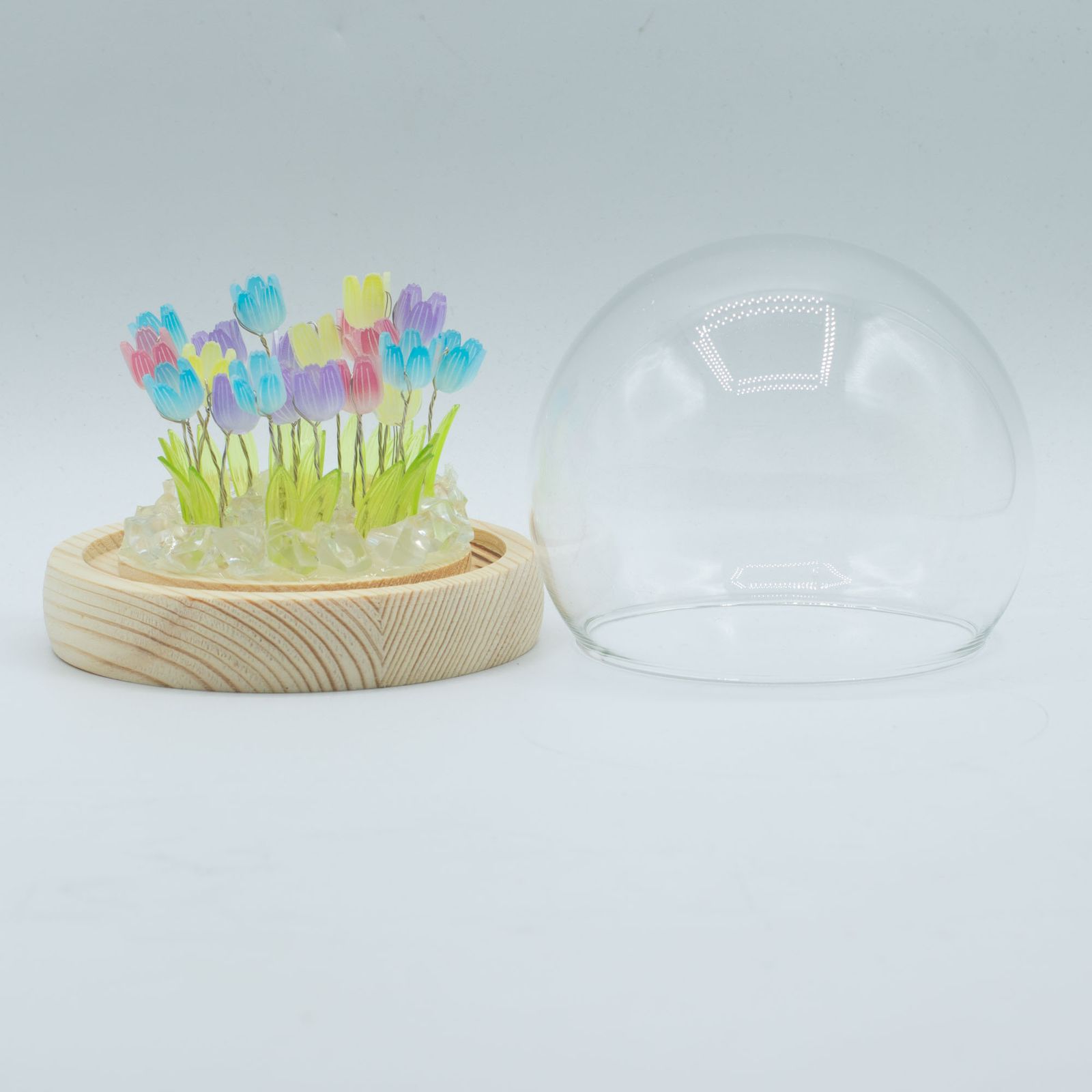 Domo de jardín Floral Glow - 20 tulipanes multicolor - LED USB - Imagen 3