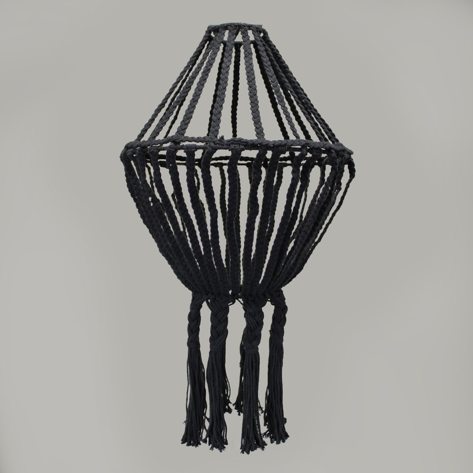 Araña grande de macramé - Negro - Imagen 3
