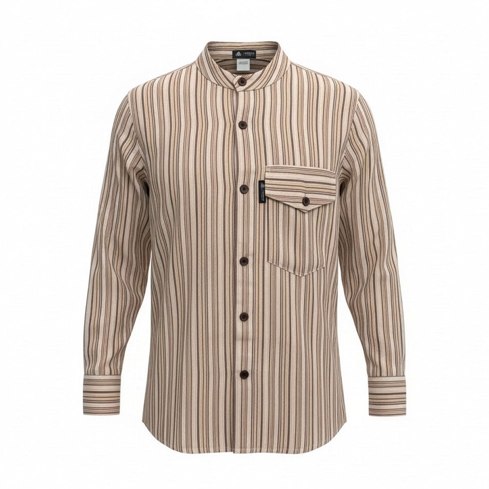 Nomad Sari Camisa de abuelo - Marrón beige - Mediano