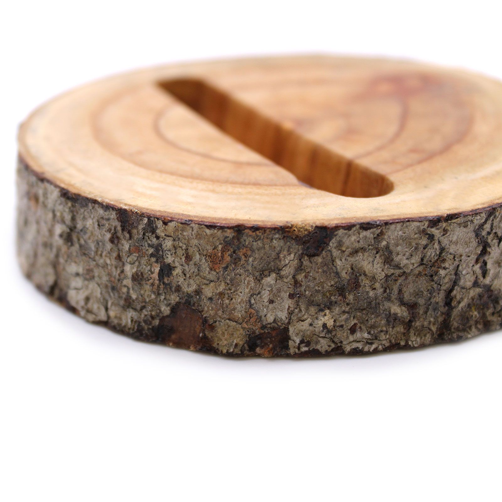 Small Log Phone Holder (slot) - Natural - Imagen 6
