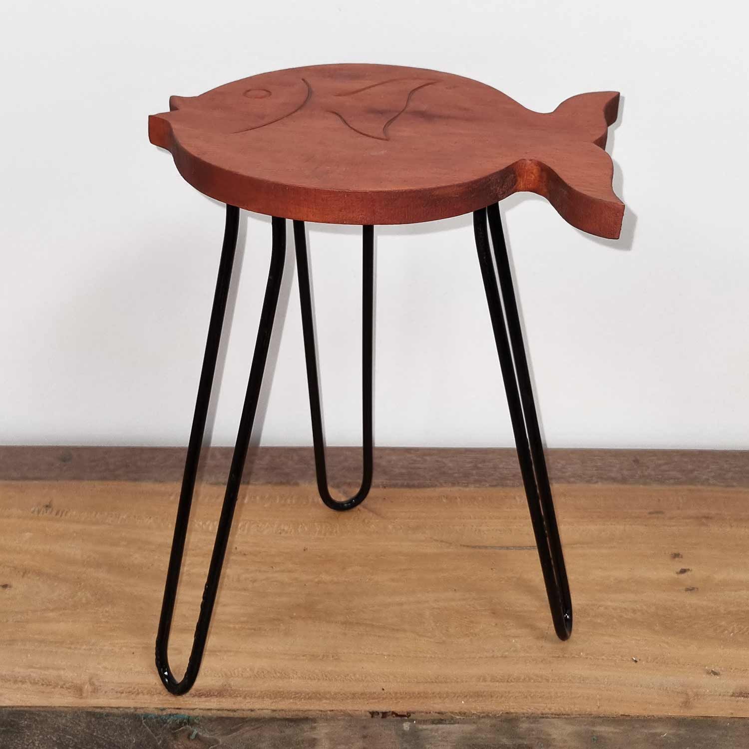 Mesa de Madera de Albasia - Terracota - Imagen 4