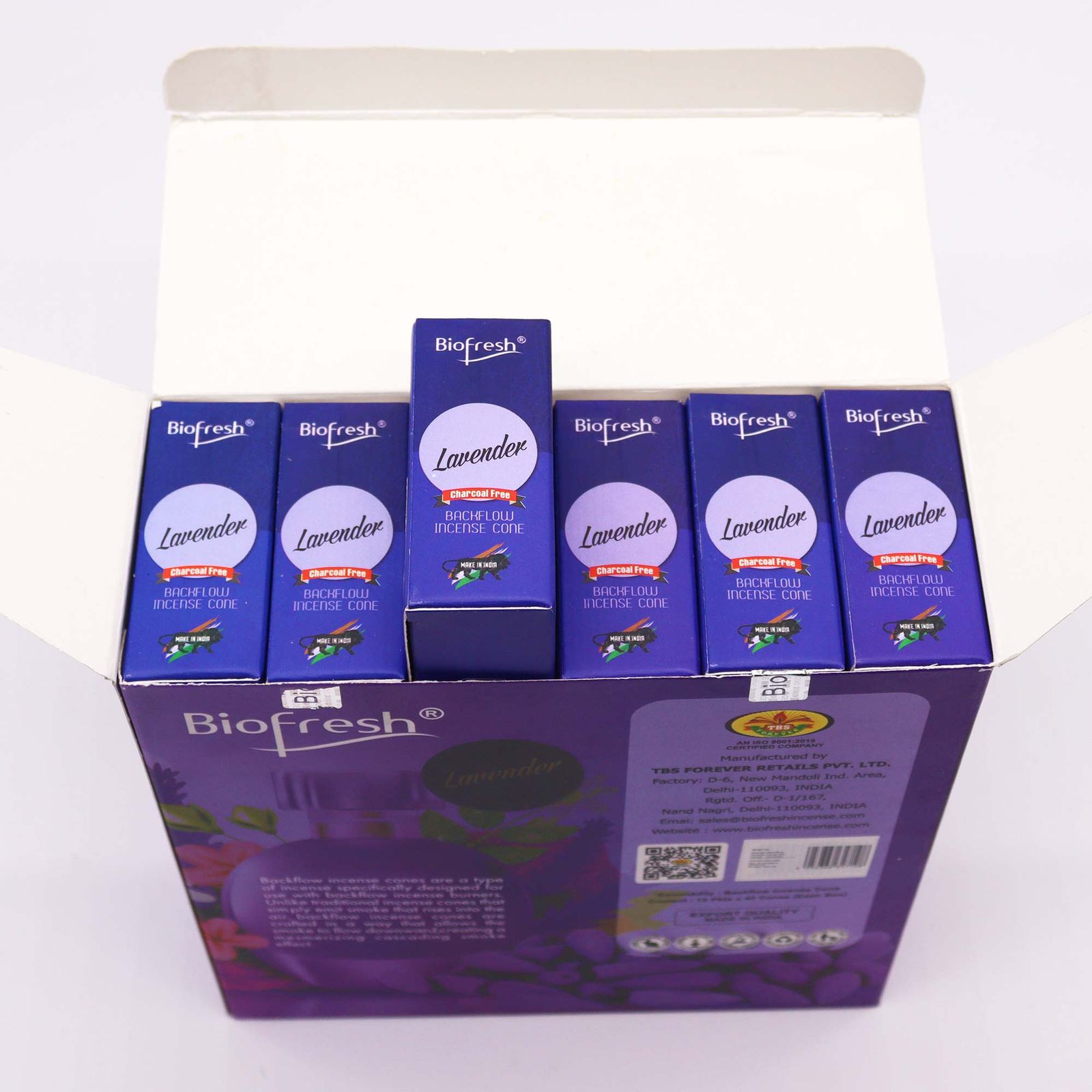 Conos de Incienso Biofresh Backflow (40 conos) - Lavanda - Imagen 4