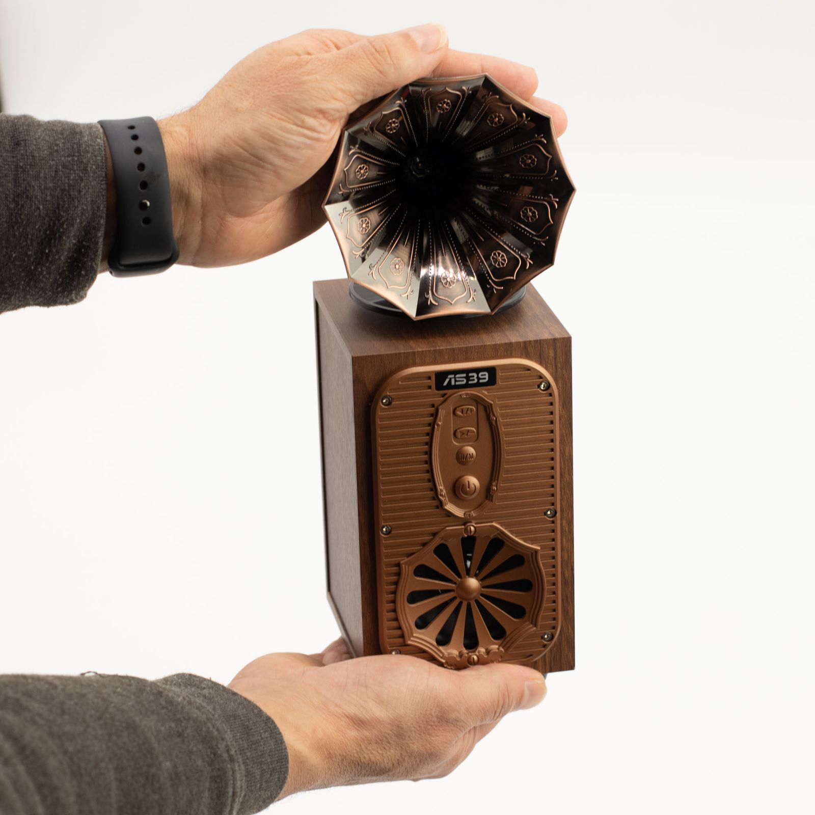 Altavoz retro de gramófono alto (Extra Alto) - Bluetooth - 8 vatios - Imagen 2