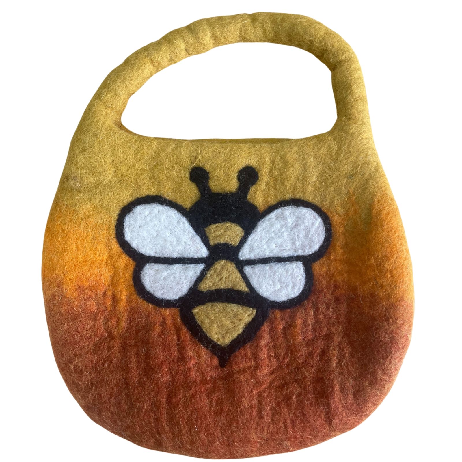 Bolsa de abejas de fieltro al agua - Un asa con imán - Naranja amanecer - Imagen 3