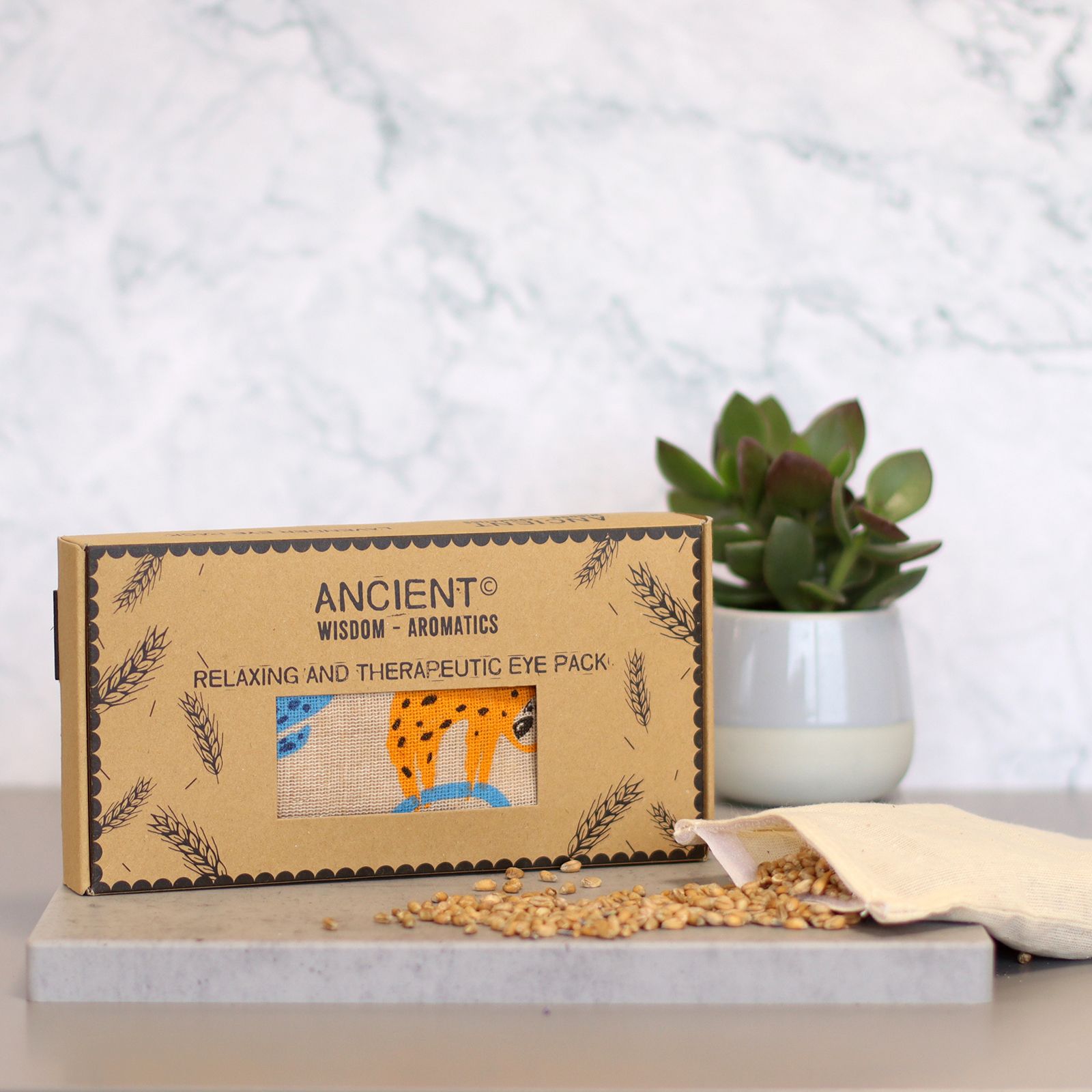Almohada para los ojos de algodón natural lavanda y juco en caja de regalo - Pereza Perezosa - Imagen 3