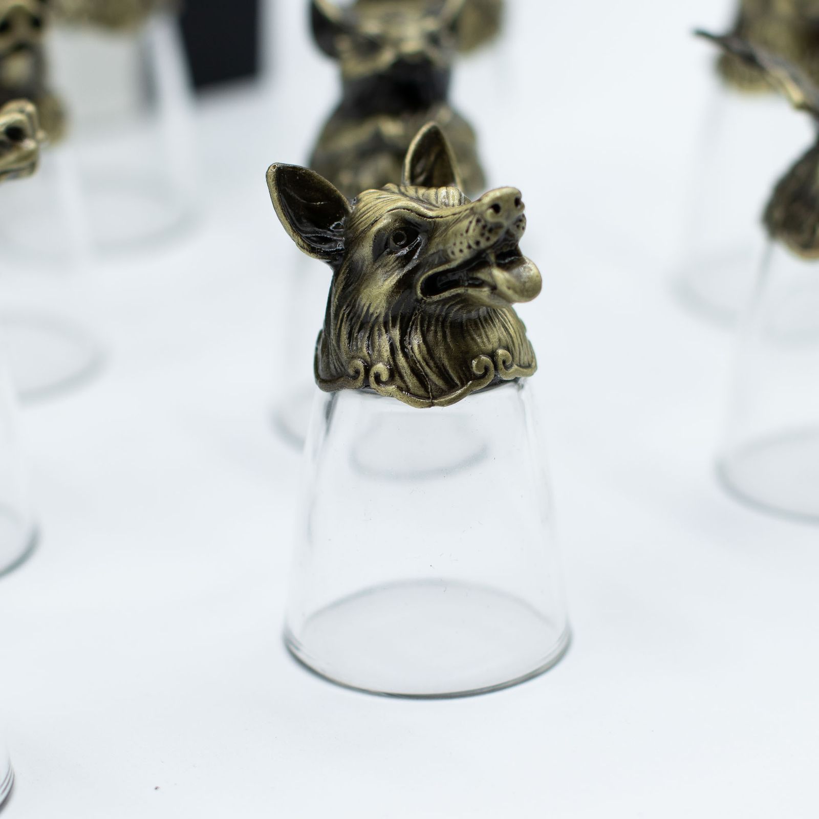 Vasos de chupito Bottom Up (25ml) - Bosque y Criaturas Místicas - Bronce Antiguo - Imagen 5