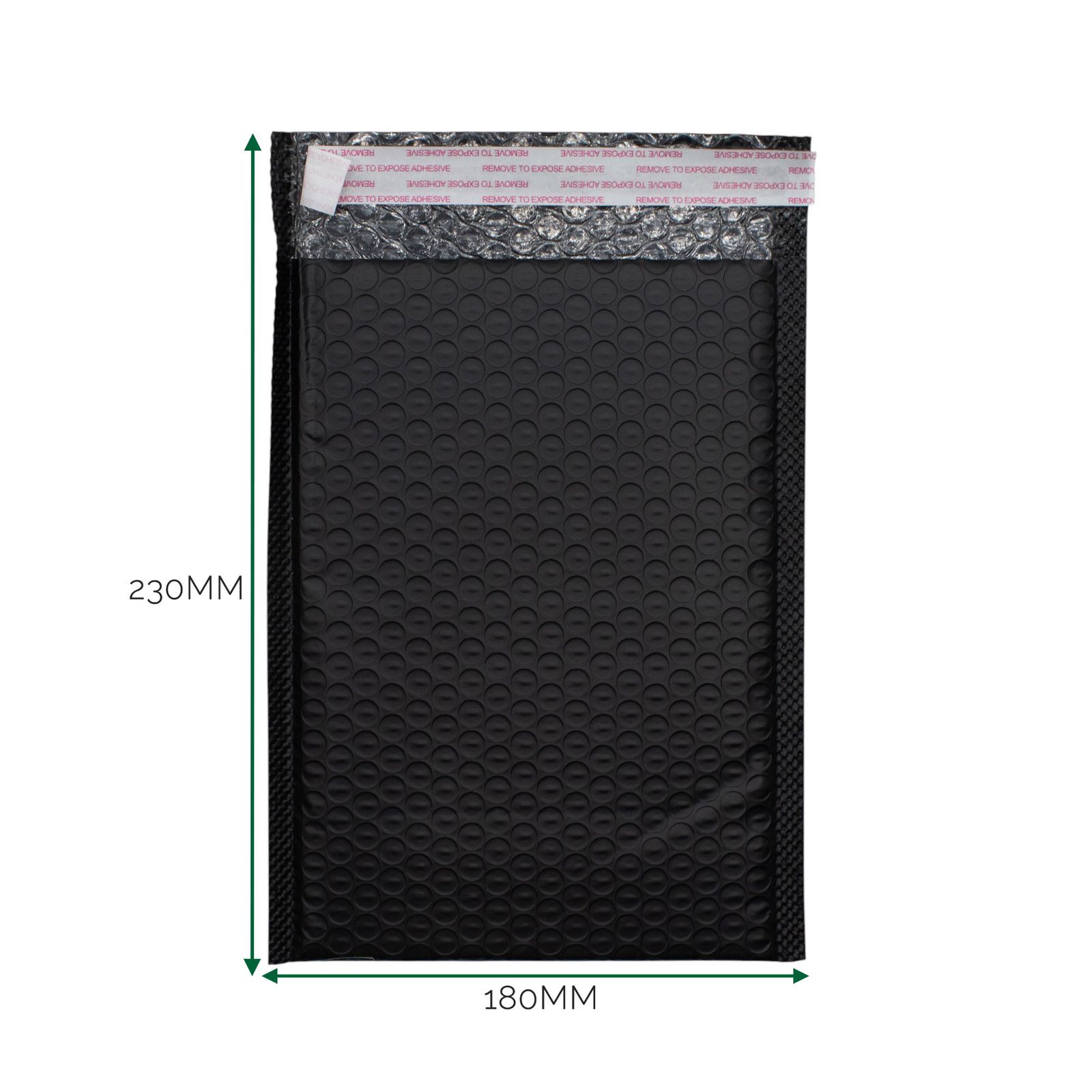 Sobre acolchado de burbuja de polietileno negro (180x230+40mm)