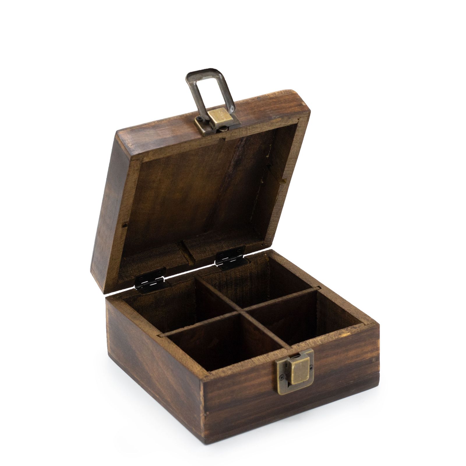 Caja de té tallada (4 compartimentos) - Imagen 4