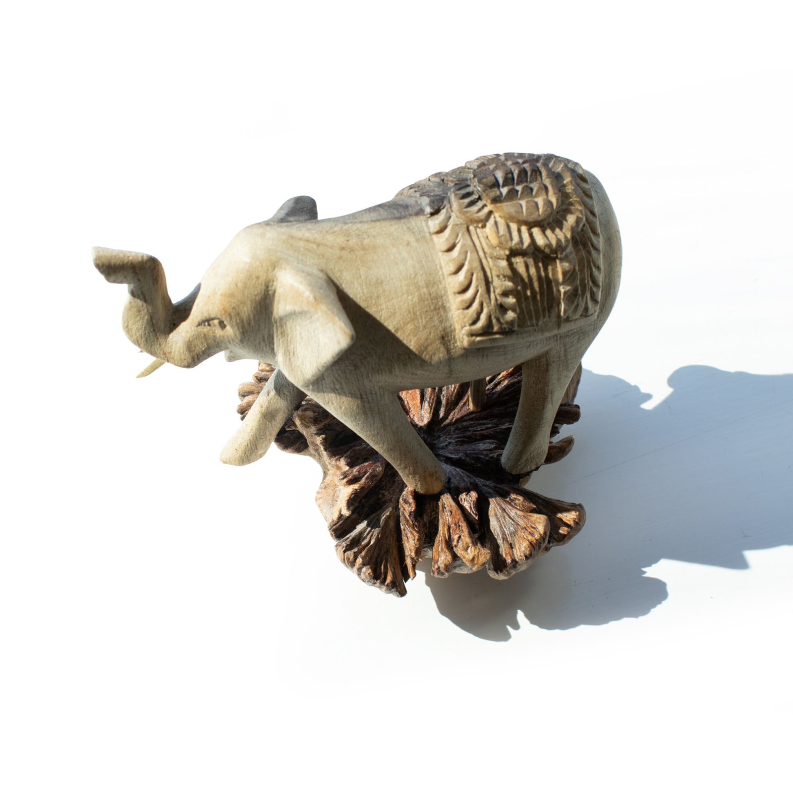 Talla en madera de arte parásito hecha a mano - Elefante caminando - Imagen 2