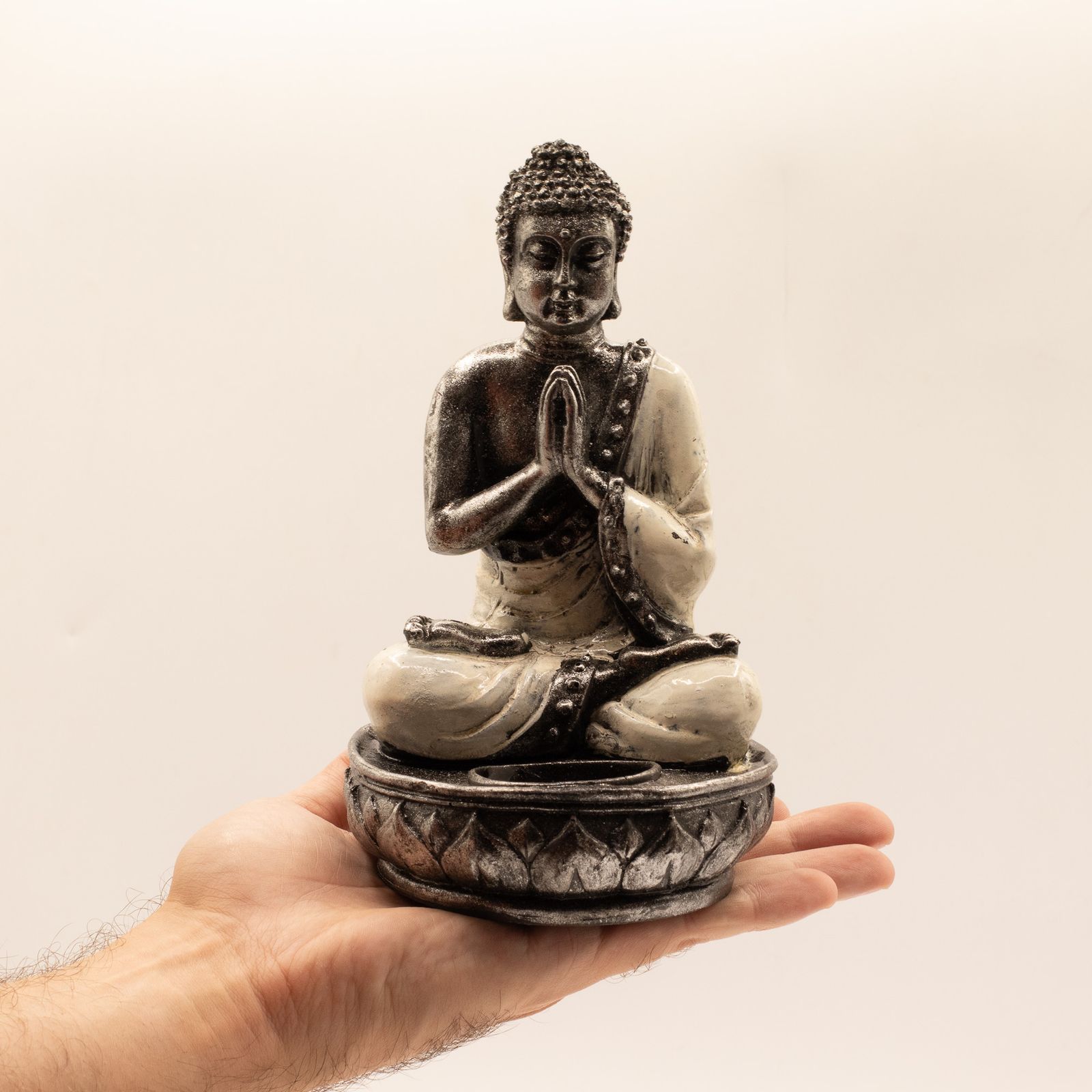 Buddha Porta Vela- Blanco - Med - Imagen 6