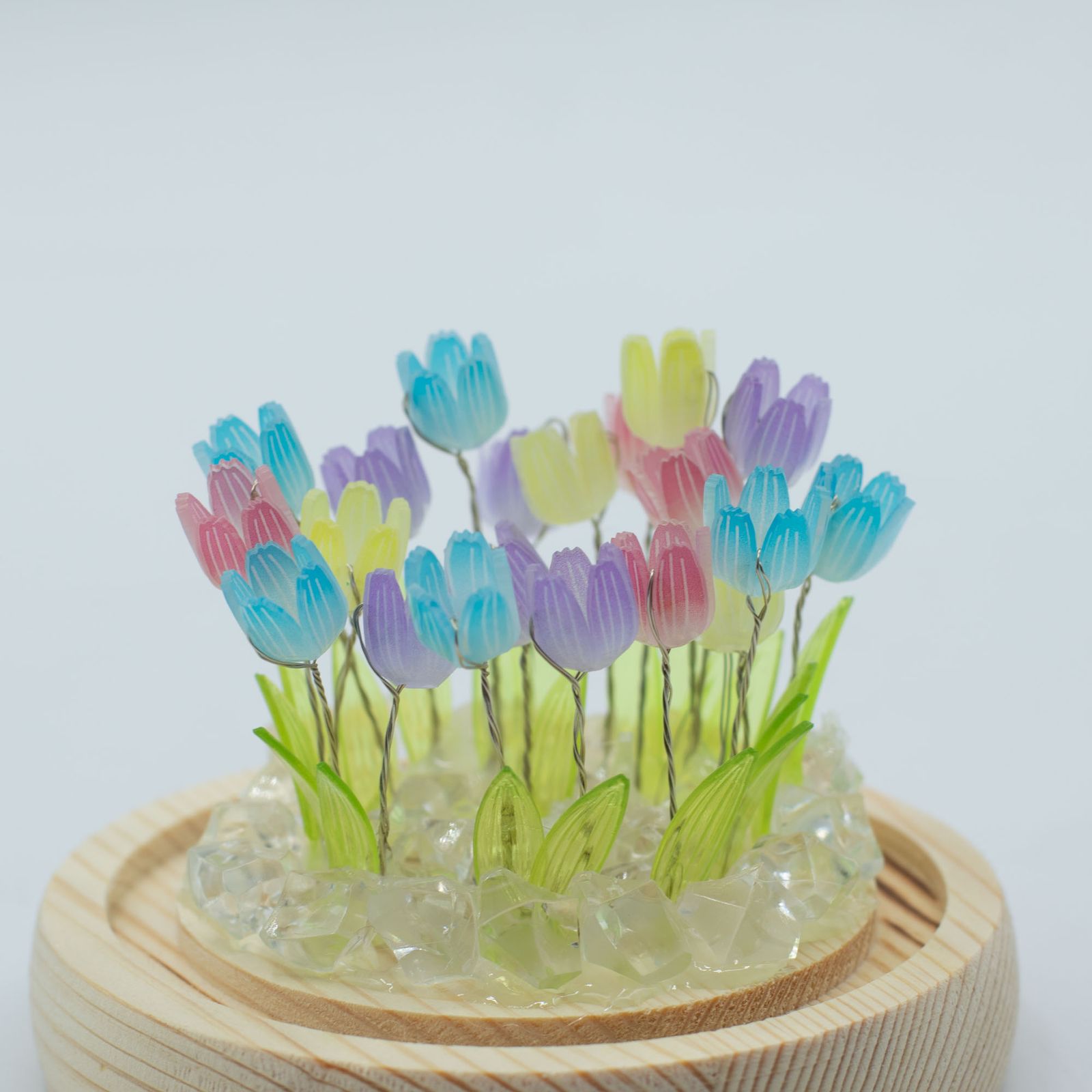 Domo de jardín Floral Glow - 20 tulipanes multicolor - LED USB - Imagen 4