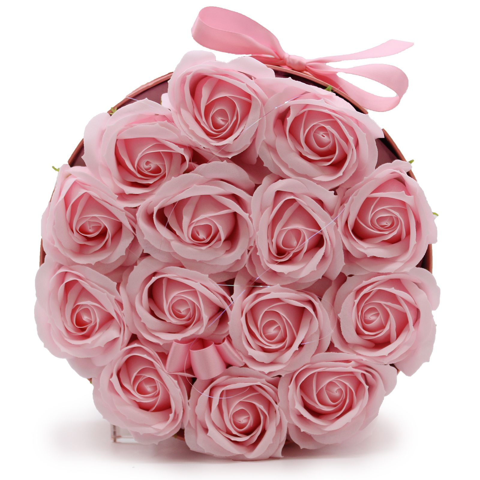 Caja de Regalo - Flor de Jabón 14 Rosas Rosas - ronda