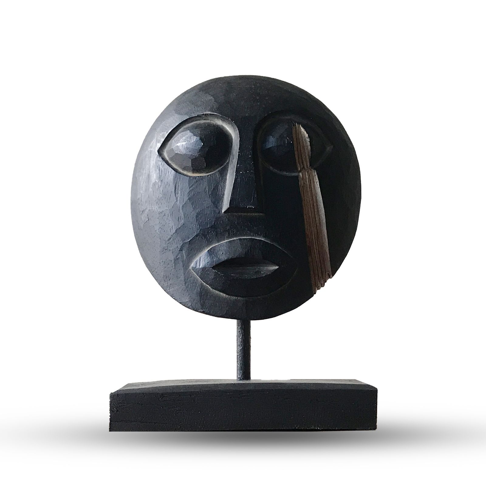 Timor Tribal Máscara Decorativa - Negro 27x20cm - Imagen 2