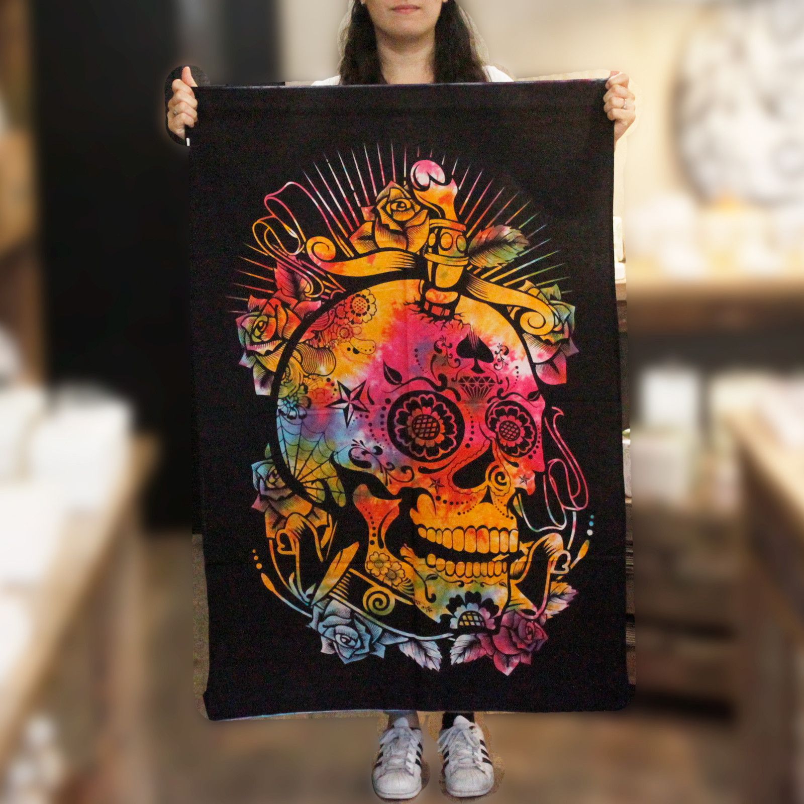 Arte de pared de algodón - Dia de la calavera muerta - Imagen 2