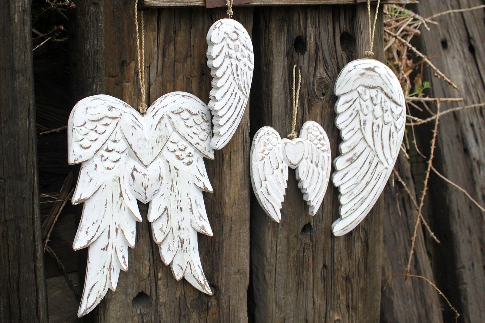 Doble alas de ángel hechas a mano - 31cm - Imagen 3