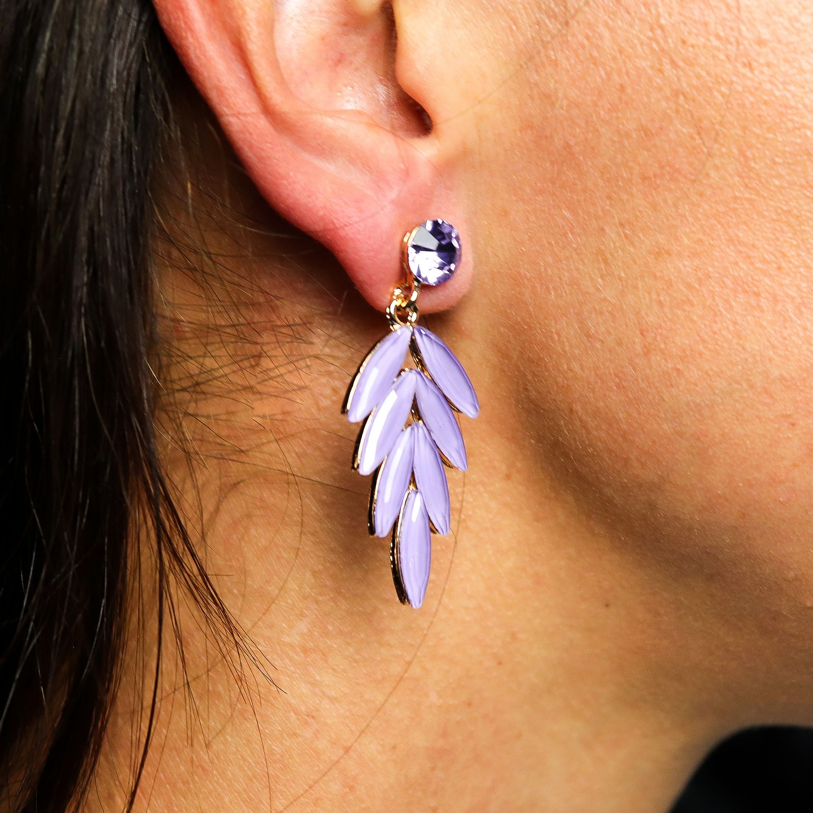 Pendientes de Cristal Vintage - Hadas - Lavanda - Imagen 6